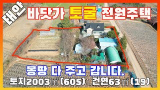 [물건번호2815]태안군 소원면 "바닷가 텃밭 넓은 주택 몽땅 다 주고 갑니다," 매매 합니다,  집 아래 토굴이 있는 주택 입니다, 농업경영체등록 가능한 주택 입니다,