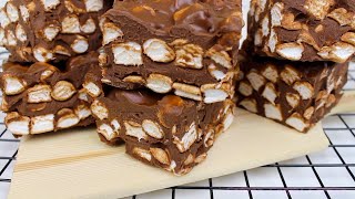 Homemade Chocolate Peanut Butter Marshmallow Squares Recipe!