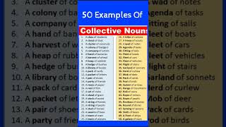 50 Examples Of Collective Noun #Shorts