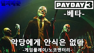 페이데이3 [베타] - 악당에게 안식은 없다 [킬지매군] #페이데이3 #게임플레이 #노코멘터리