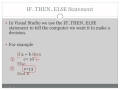 Using If Statements in Visual Basic