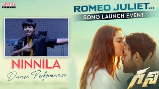 Ninnila Dance Performance | Ghani Song Launch Event Live | Romeo Juliet Song | Varun Tej