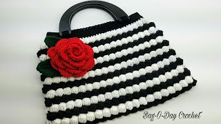 Easy crochet bag | Crochet bobble stitch Purse | BAGODAY Crochet tutorial  #449