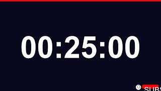 25 Minute Timer - 1500 Second Countdown Timer
