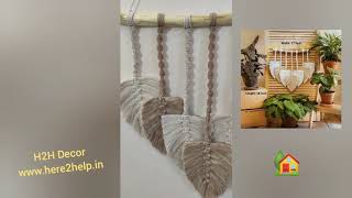 Wall Hanging Leaves – Macrame Decor – PC-1000805 - H2H Decor (Here2Help)