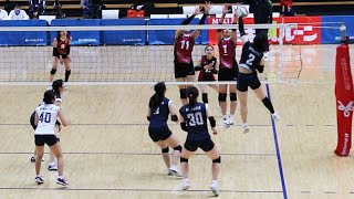 福岡大学 vs 神戸親和女子大学　第３セット　＜2022全日本インカレ女子＞＜女子バレーボール＞