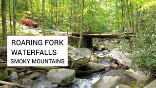 Roaring Fork Motor Nature Trail waterfalls in Great Smoky Mountains National Park - Tennessee