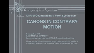 Canonic Technique 5 - Canons in Contrary Motion