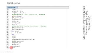 DETERMINE LINEAR-CIRCULAR CONVOLUTION USING MATLAB