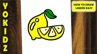 How To Draw Lemon Easy | Lemon Slice Drawing