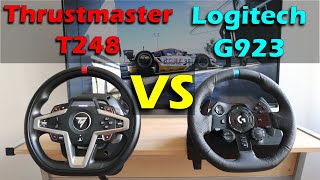 Thrustmaster T248 vs Logitech G923 Sim Racing Wheels full review and comparison