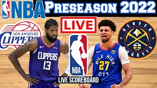 Live: Los Angeles Clippers Vs Denver Nuggets | NBA Preseason | Scoreboard | Play by Play | Bhordz TV