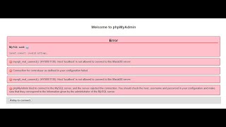 XAMPP Error: My SQL PhpMyAdmin Access Denied Error | Solved | 100% Working Solution