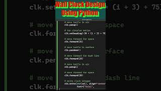 Draw A Wall Clock using python #python #programming #shorts #coding