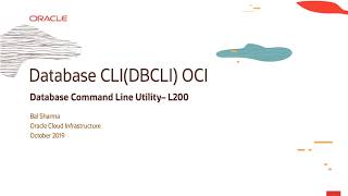 Database - Level 200 - Database Command Line Interface DBCLI