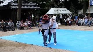 『2.神勇～竹万大避神社 平成28年秋季祭 獅子舞奉納』(2016/10/23)