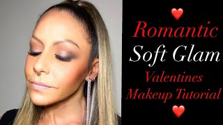 Romantic Dusky Pink \u0026 Cool Brown Soft Glam 💕 Valentine’s Day Makeup Tutorial