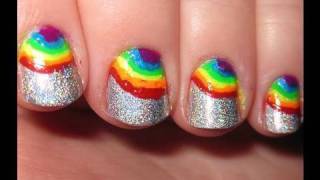 Rainbow Holographic Nails \u0026 review of Migi Nail Art Pens