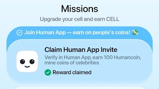 Cell Wallet Mining Verify In Human App | Cell Wallet New Update Cell Wallet New Mission #cellwallet