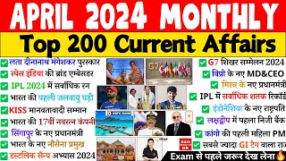 April 2024 Monthly Current Affairs | Current Affairs 2024 | Monthly Current Affa