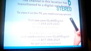 Cox cable channel lineup (All channels on cable are digital only)