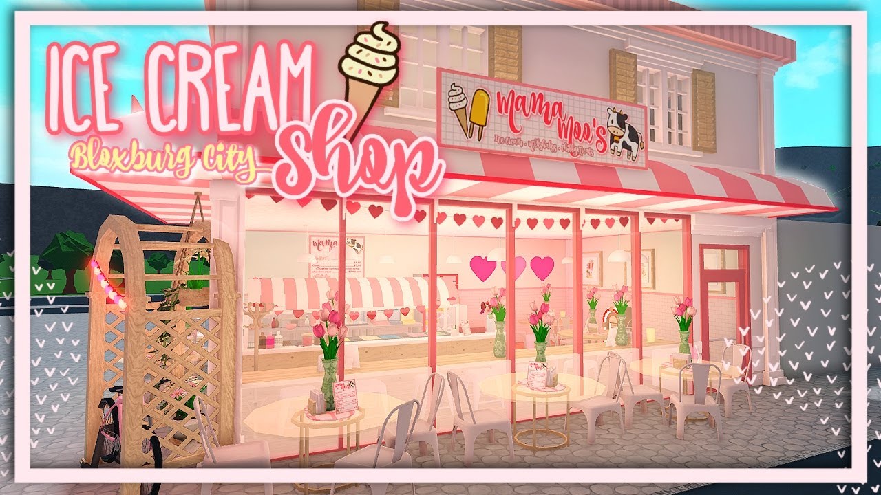 I Made The PINKEST ICE CREAM SHOP 💗🍦(Roblox Bloxburg) - YouTube