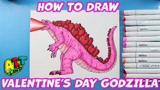 How to Draw a Valentine's Day Godzilla