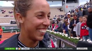 Madison Keys: 2019 Roland Garros First Round Win Tennis Channel Interview