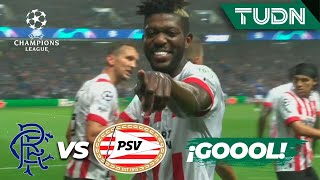 ¡GOL DEL PSV! Sangaré marca | Rangers 0-1 PSV Eindhoven | UEFA Champions League 2022 PLAY OFFS