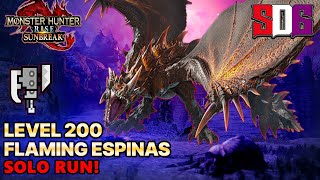 Monster Hunter Rise: Sunbreak | Level 200 Afflicted Flaming Espinas | Switchaxe Solo Run