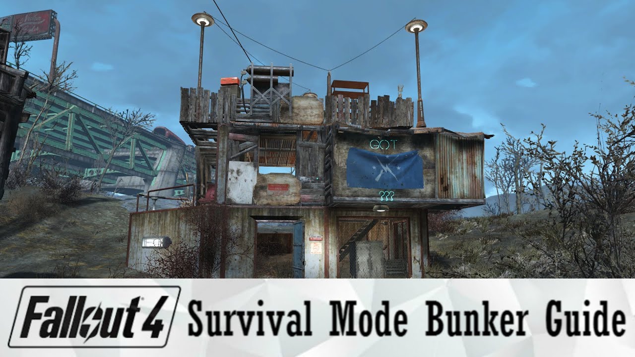 Fallout 4 Survival Mode Bunker Build Guide | Survive Any Attack! - YouTube