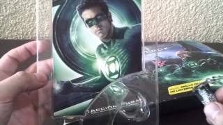 unboxing linterna verde dvd+anillo de luz