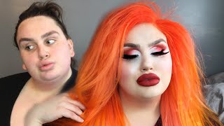 GRWM Red Monochromatic Makeup Tutorial