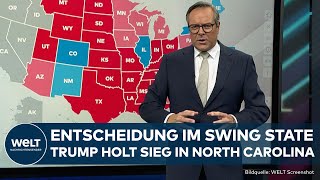 US-WAHL 2024: Paukenschlag im Swing State! Trump holt Sieg in North Carolina