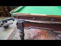 antique snooker dining table. 6ft. w. kitteridge.