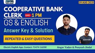 Punjab Cooperative Bank Clerk Question Paper \u0026 Answer Key by Peeyush Jindal || 29 Aug 2021