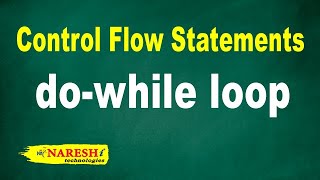 do-while loop | Control Flow Structures Tutorial | Naresh IT