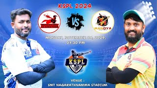 RE-STREAM || KSPL - 2024 || BANGALURU GLADIATORS V/S MANDYA MASTERS || MATCH - 9 ||