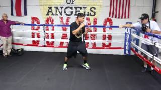 Mikey Garcia shows no ring rust shadow boxing ahead of first fight in 2 years