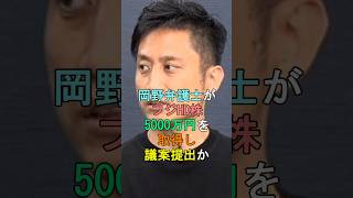 岡野弁護士がフジHD株5000万円を取得し議案提出か #shorts