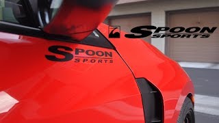 Honda Civic Type R FK8 Spoon Sports Dress up Parts Install (Oil Cap, Radiator Cap and more)