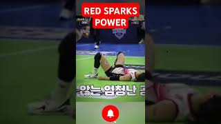 POWER ‼️RED SPARKS VERSUS HYUNDAI SALING ADU SPIKE TAJAM #trending #volleyball #sports