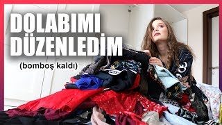 DOLABIMI KONMARI METODUYLA DÜZENLEDİM! Bomboş kaldı...