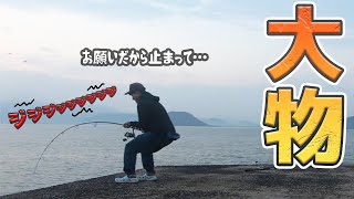 【離島生活】突然のドラグ音！とんでもない力で暴れる大型魚がキタ！！！