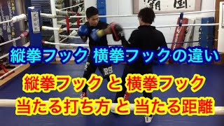 縦拳フック ＆ 横拳フック 色々な打ち方と距離