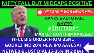 MIDCAP PULLBACK💥HFCL SHARE NEWS💥Godrej Industries SHARE NEWS💥Netweb Technologies SHARE NEWS