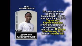 Ziquan Xavi Kayode Hippolyte ~ Short Obituary