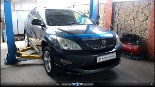 Замена сайлентблоков передних рычагов на Toyota Harrier Тойота Харриер 2003 года