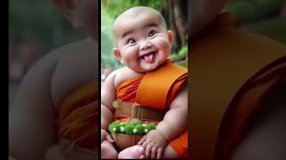 Little Cute Monk 😍🥰😂🤗#youtubeshorts #shorts #baby#cutemonk#trend#viral #viral #reels #trending #song