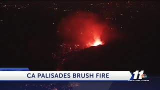 PALISADES BRUSH FIRE CONTINUES